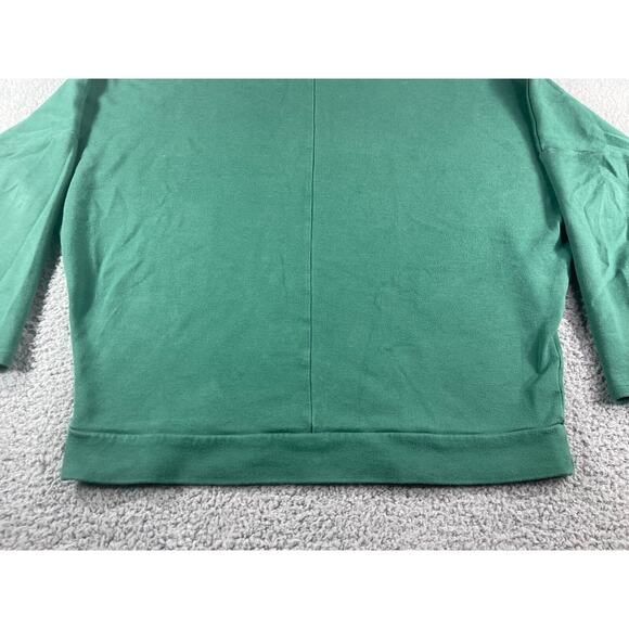 YALA Sweater Womens Small Green Brushed Sweatshirt High Neck Organic Bamboo - Picture 5 of 15